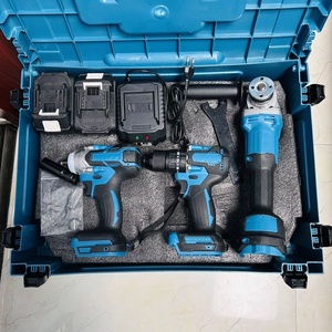 Kit combinado de herramientas eléctricas inalámbricas de alta calidad de 21V, herramientas de corte de iones de litio con estuche rígido, Material plástico personalizable OEM - Product Image 5