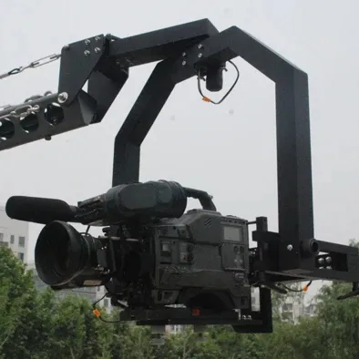 40ft PTZ 360 องศามอเตอร์หัว Jimmy Jib สามเหลี่ยมแขนเครนสําหรับกล้อง