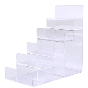 Clear Plastic PMMA Acrylic Stands Table Display Acrylic Brochure Holder With Business Card Holder Acrylic