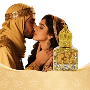 <span class=keywords><strong>Parfum</strong></span> Roll-on en Verre Épais à l'Or Arabe Sculpté, aux Éclats de Rose Musquée, Longue Durée, Sans Alcool, pour le Commerce International - Product Image 1
