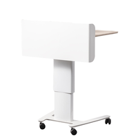Nouvelle Arrivée - Table d'Ordinateur Portable Moderne en Métal à Hauteur Réglable Pneumatiquement - Bureau Assis-Debout à Levage par Gaz pour Usage Commercial, Domicile, Bureau, École, iPad