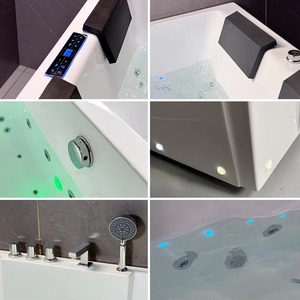 Moderna Bañera de Hidromasaje Doble con Jacuzzi para Interiores, Fabricada con Acrílico - Product Image 3