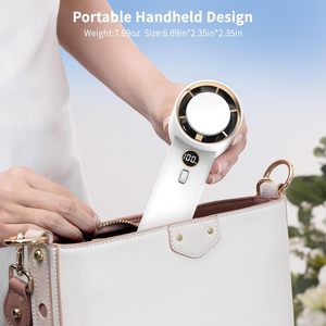 Nouveau ventilateur portable N2025 unique avec 100 niveaux de vitesse, mini-ventilateur à main avec affichage numérique, batterie 2000 mAh, recharge USB, idéal pour l'extérieur - Product Image 4