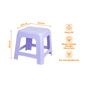 Modern Eco-Friendly Multi-Function PP Plastic <b>Stool</b> Square Seat Stackable Lightweight Durable Household Ottoman Home <b>Bedroom</b> - Product Image 1