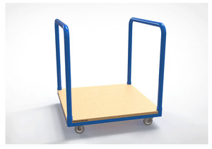 Plate-forme en <span class=keywords><strong>bois</strong></span> poignée en acier pivotant <span class=keywords><strong>chariot</strong></span> - Product Image 4
