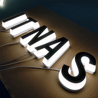 Enseigne lumineuse personnalisée Carrey Sign avec logo LED, lettres intérieures éclairées, signalétique en acrylique illuminée Hola avec panneau LED 3D pour magasin
