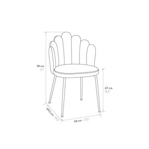 Sissi <b>Chair</b> Set Of 4 <b>Mustard</b> Yellow Velvet Metal Base Indoor Dining <b>Chairs</b> - Product Image 4