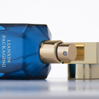 Flacon de Parfum Personnalisable de Luxe Unique, Design Bleu Irrégulier, 30ml 50ml