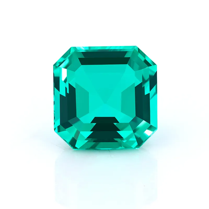 All'ingrosso 9x9mm 3ct pietra sintetica eccellente taglio Asscher colombiana smeraldo