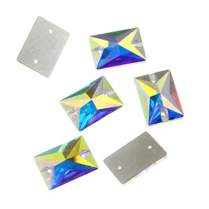 أحجار الراين الزجاجية المسطحة على شكل مستطيلة من dongzho خياطة على الكريستال بالجملة الخرز إكسسوارات الخياطة ديي الملابس - Product Image 1