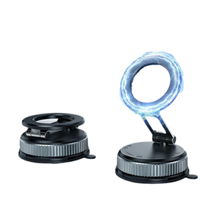 3 axes 720 °   Support de téléphone magnétique pliable pour voiture |   Ventouse à vide + Anneau magnétique épais, adhérence super forte, universel multi-scènes - Product Image 1
