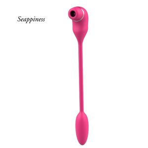 Nieuwe stijl dubbele kop <span class=keywords><strong>vagina</strong></span> vibrerende zuigende orgasme springende eieren tepel likkende clitoris zuigende vibrator met tong - Product Image 6