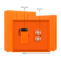 Рекламный Расширенный вентилятор Power bank на шею 2 шт. подарочных наборов, фирменный индивидуальный логотип, Роскошный деловой подарочный набор