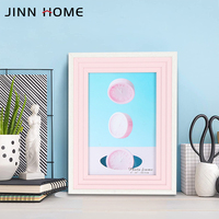 Jinn Home bingkai foto 4x6in 5x7in 6x8in yang indah bingkai foto dinding merah muda kayu tampilan meja