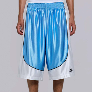 Shorts de basket-ball en satin coloré pour homme, style streetwear Y2K personnalisé, taille élastique, respirant, décontracté, style Bermuda - Product Image 4