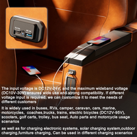 Chargeur de véhicule pour camping-car modifié en double port USB-A/Type-C QC3.0 5V3A, installation sans perçage pour OLIVER, compatible 12V-24V