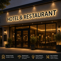 En gros, enseigne murale personnalisée pour entreprise, logo 3D rétroéclairé, lettres en acrylique à LED pour hall d'hôtel