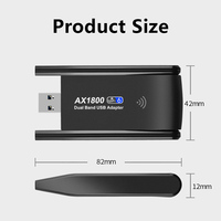 Carte réseau AX1800 WIFI6 1800Mbps 2.4GHz 5GHz pilote gratuit WiFi USB carte réseau sans fil pour PC de bureau ordinateur portable