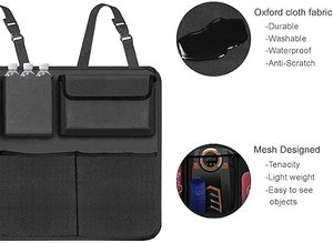 Sac de voyage suspendu léger et pliable pour rangement, organisateur de coffre de voiture grande capacité pour SUV et fourgonnette, gain de place, fixation dossier de siège - Product Image 4