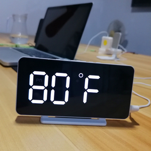 Đồng Hồ Kỹ Thuật Số Led Gương Thông Minh Với Nhiệt Độ/2 Đồng Hồ Báo Thức/Độ Sáng 3 Cấp Độ/Cổng Usb/Để Trang Điểm - Product Image 5