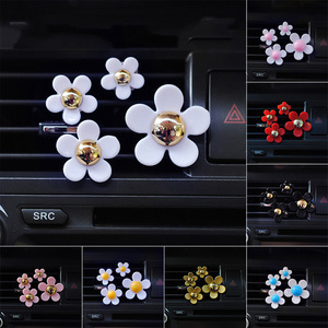 Marguerite fleur pour climatiseur de voiture, Clip de parfum de sortie <span class=keywords><strong>d</strong></span>'air, accessoires <span class=keywords><strong>d</strong></span>'intérieur pour femme - Product Image 4