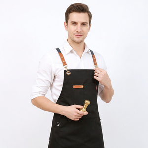 Tablier en tissu de coton pour femmes - Tablier de cuisine et de barbecue tendance avec tour de cou réglable, impression par sublimation, logo personnalisé, tabliers en coton - Product Image 1