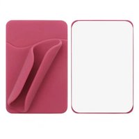 Étui de téléphone en silicone avec porte-monnaie et support adhésif pour rouge à lèvres ou baume à lèvres, porte-cartes pour iPhone et Android
