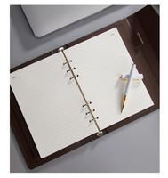 Carnet à anneaux A5 en cuir PU de haute qualité, personnalisable avec logo, organiseur à feuilles mobiles, journal, agenda professionnel, coffret cadeau