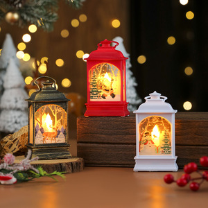Cross-border Christmas printed <b>lanterns</b>, night lights, snowman decorations, candle <b>lamps</b>, desktop ornaments, Christmas - Product Image 2