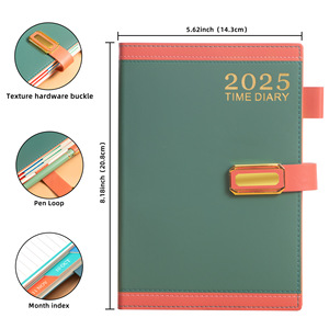 2025 livre d'horaire anglais <span class=keywords><strong>365</strong></span> <span class=keywords><strong>jours</strong></span> livre de plan de bureau quotidien cahier français espagnol - Product Image 3