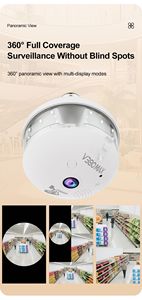 Caméra d'ampoule panoramique HIKWIFI V380, sans fil, WiFi, téléphone mobile, télécommande, double éclairage, vision nocturne, <span class=keywords><strong>HD</strong></span> CMOS, IP66, étanche - Product Image 5