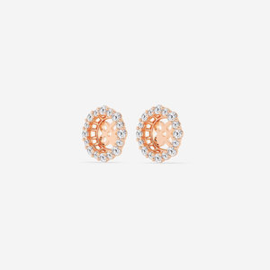 Élégantes boucles d'oreilles halo en diamant de laboratoire rond de 1,2 carats avec éclat brillant, rehausseurs de bijoux de luxe éthiques pour femmes - Product Image 2