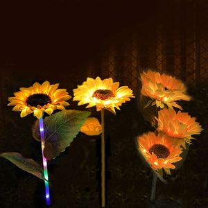 Lampe de tournesol solaire bon marché personnalisée de haute qualité en gros pour cour extérieure lampe de pelouse de jardin étanche - Product Image 4