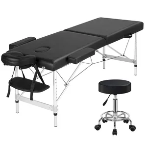 Cama de spa de belleza portátil de metal Mesa de masaje quiropráctica Mesa de masaje reconfortante elegante