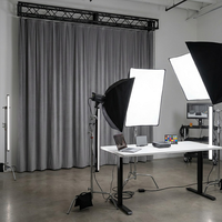 Rideaux de fond de studio photo en velours occultants, ignifuges, insonorisants, 100 % polyester, poids lourd pour