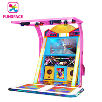 Funspace, équipement d'amusement, machine de jeu à pièces, simulateur d'arcade dansant à 2 joueurs, dazzling dance century
