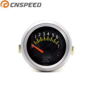 Jauge de pression d'huile CNSPEED 52 mm analogique 12 V universelle pour voiture avec cadran en fibre de carbone - Product Image 1