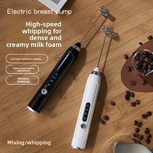 Mousseur à <span class=keywords><strong>lait</strong></span> électrique sans fil minimaliste pour comptoir, avec fonction de charge sans fil, pour la maison nordique - Product Image 1
