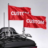 Drapeau de moto léger et résistant aux intempéries, design personnalisé pour les rassemblements de motards, festivals, publicité, drapeaux de moto avec mât