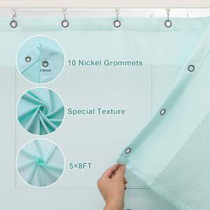 医療カーテンスクリーンベッドクリニックベッド曲げ難燃性病院プライバシーカーテン - Product Image 4