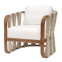 Ensemble de canapé d'extérieur en aluminium et rotin au design moderne avec chaise individuelle, petite table basse, coussins durables et imperméables