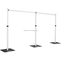Arche de toile de fond de 10x40 pieds de haute qualité, style romantique, personnalisée, à barre transversale unique, en fer et aluminium, pour mariages et événements