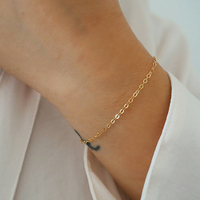 Bracelet pour femme EMANCO, chaîne fine classique, plaqué or, acier inoxydable, fermoir à ressort amélioré, bijoux minimalistes, vente en gros