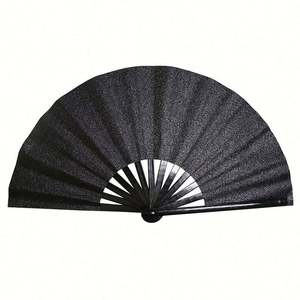 Éventails pliants personnalisés en tissu et plastique écologique avec logo peint, artisanat en plastique, collection 2025 - Product Image 6