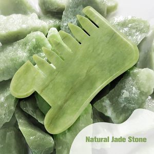 Juego de Herramientas de Masaje Gua Sha de Piedra de Jade Grande, Peine para Cuero Cabelludo Guasha para Raspado Muscular, Tabla y Herramientas - Product Image 2
