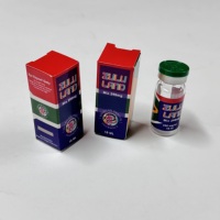 Flacons stériles transparents de 3 ml à 10 ml avec bouchon en caoutchouc, impression de logo personnalisée, boîte de flacons de 10 ml et étiquettes, autocollant imperméable