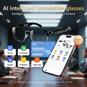 Công nghệ cao ai thông minh kính kép loại C sạc Gpt App bluetooth kim loại Kính mát thời gian thực dịch âm nhạc cuộc gọi ai hồ sơ - Product Image 4