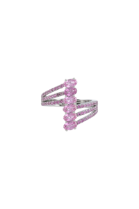 Bague saphir rose en argent sterling 92,5 KLSR-11750 - Product Image 3