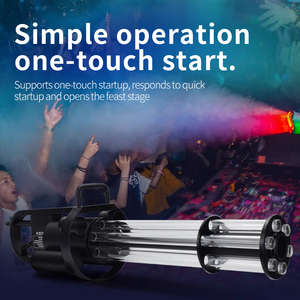 Macchina <span class=keywords><strong>a</strong></span> getto <span class=keywords><strong>CO2</strong></span> portatile Gatling Air Column Gun Effect GT50 con LED RGB, distanza di spruzzatura 6-8m, per DJ - Product Image 2