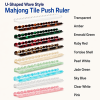 Soporte de Mahjong de Acrílico Personalizable con Empujador Magnético, 17.5 Pulgadas, 20 Pulgadas, Forma de U, Juego de Mesa Americano, OEM